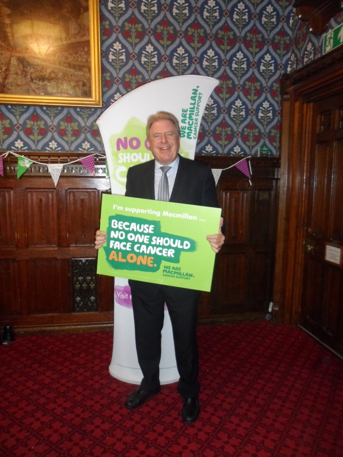 Supporting Macmillan at coffee morning in Parliament