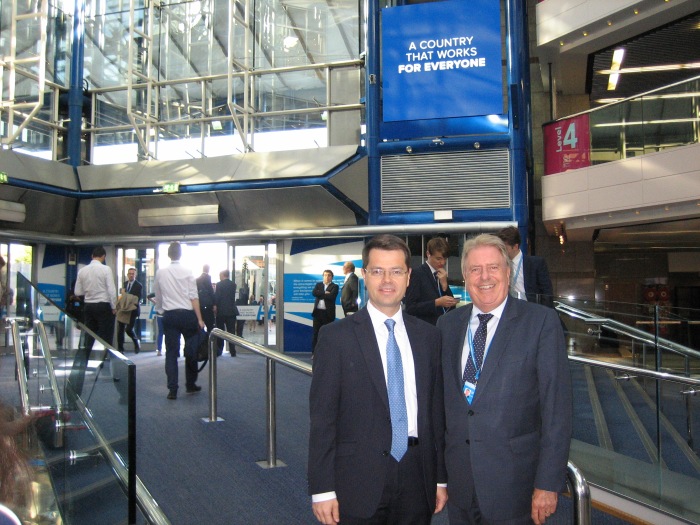 With friend, colleague and Secretary of State, Rt Hon James Brokenshire MP at the Party Conference
